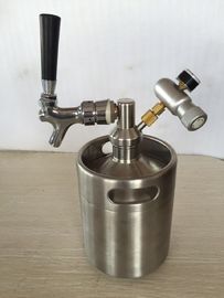 2L物質的なねじ帽子の食品等級SSが付いている小型ビール グローラー